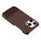 For iPhone 14 Pro Max Case PU Leather + PC Splicing Anti-Slip Phone Cover - Dark Brown - 5