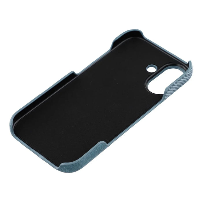 For iPhone 17 Case PU Leather + PC Splicing Anti-Slip Phone Cover - Baby Blue - 6
