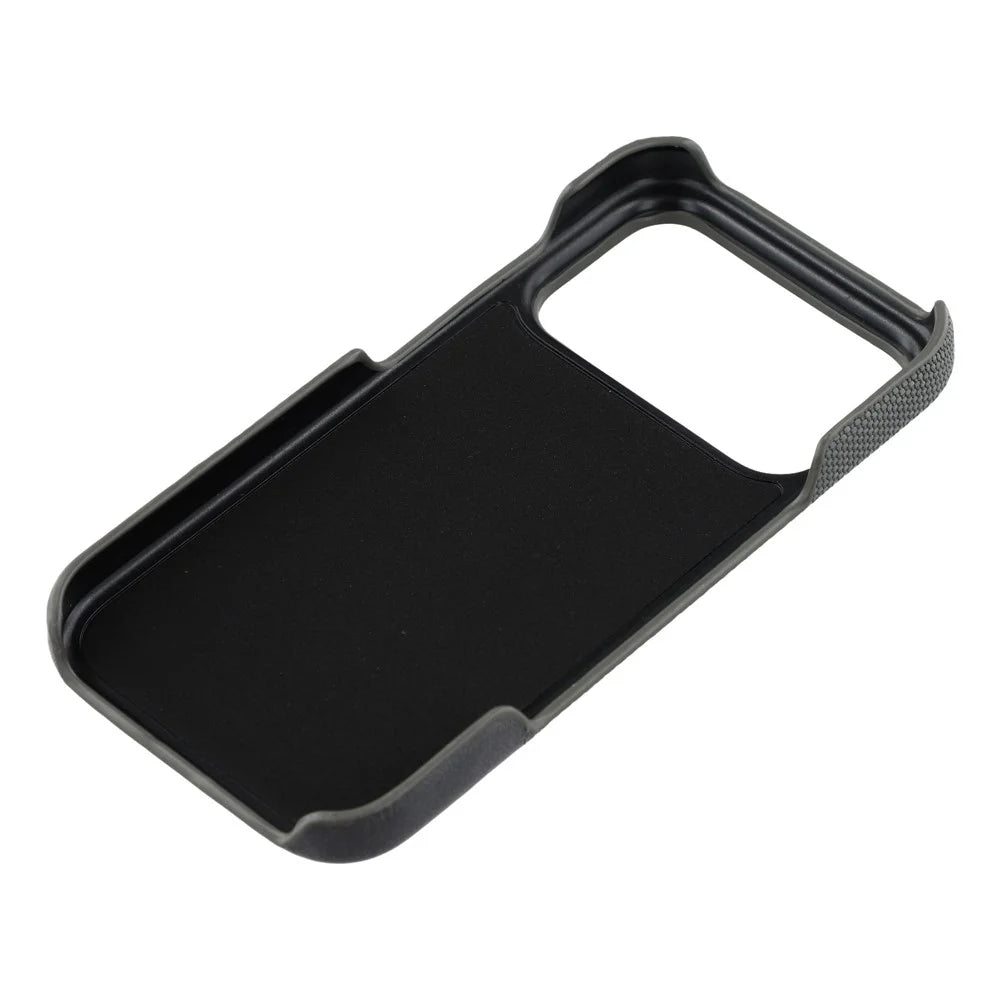 For iPhone 18 Pro Max / 17 Pro Max Case PU Leather + PC Splicing Anti-Slip Phone Cover - Grey - 6