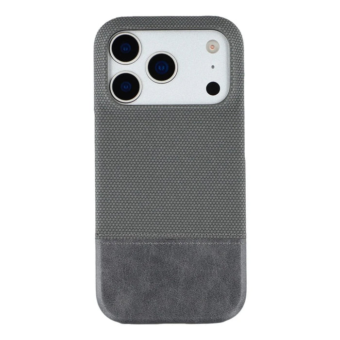 For iPhone 18 Pro / 17 Pro Case PU Leather + PC Splicing Anti-Slip Phone Cover - Grey - 3
