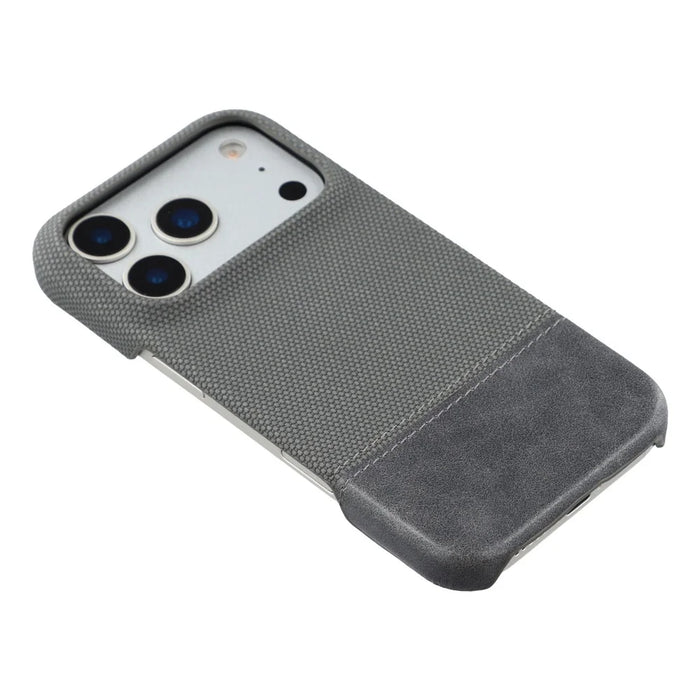 For iPhone 18 Pro / 17 Pro Case PU Leather + PC Splicing Anti-Slip Phone Cover - Grey - 4