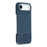 For iPhone Air Case PU Leather + PC Splicing Anti-Slip Phone Cover - Blue - 1