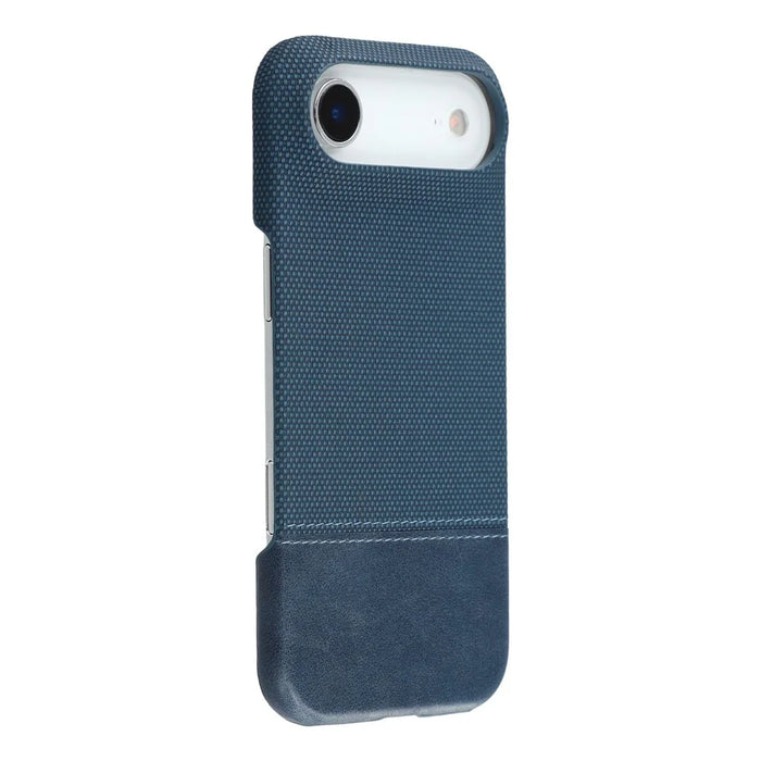 For iPhone Air Case PU Leather + PC Splicing Anti-Slip Phone Cover - Blue - 1