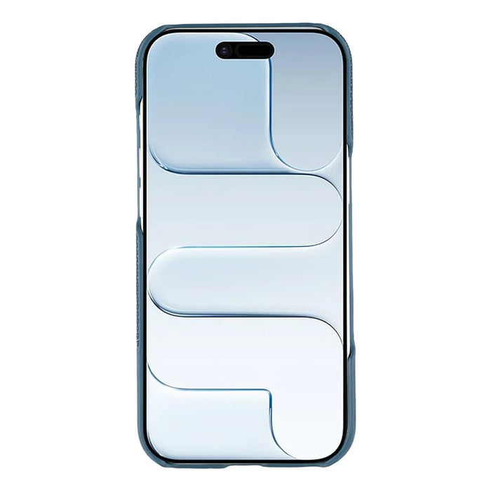 For iPhone Air Case PU Leather + PC Splicing Anti-Slip Phone Cover - Blue - 2