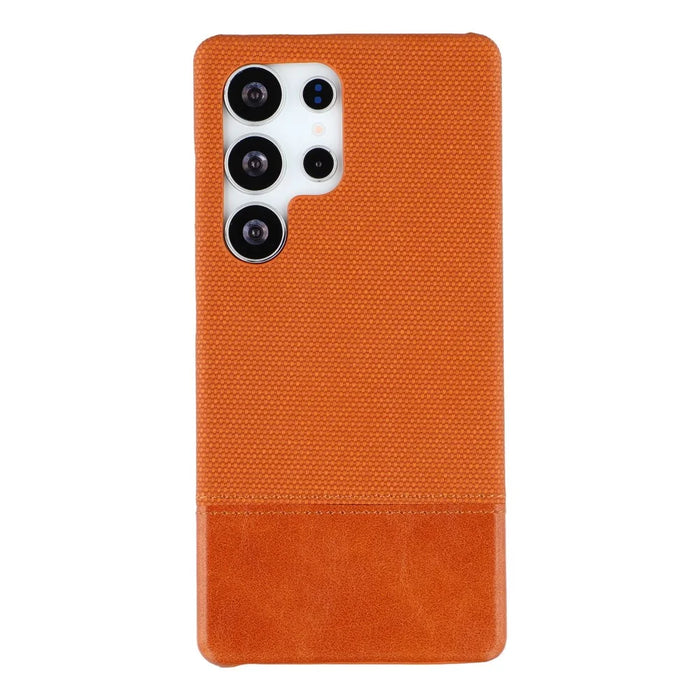 For Samsung Galaxy S25 Ultra Case PU Leather + PC Splicing Anti-Slip Phone Cover - Brown - 3