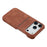 For iPhone 18 Pro / 17 Pro Case Skin-Touch Leather + PC Phone Cover with Card Slot - Brown - 5