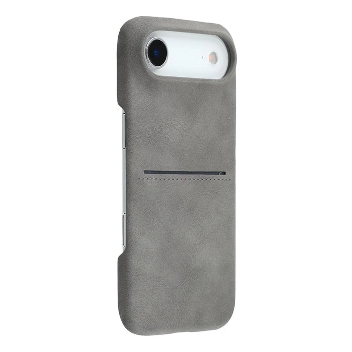 For iPhone Air Case Skin-Touch Leather + PC Phone Cover with Card Slot - Grey - 3