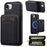 LC.IMEEKE L6 For iPhone 17e / 16e Magnetic Case Detachable Zipper Wallet Leather Coated PC + TPU Phone Cover - Black - 1