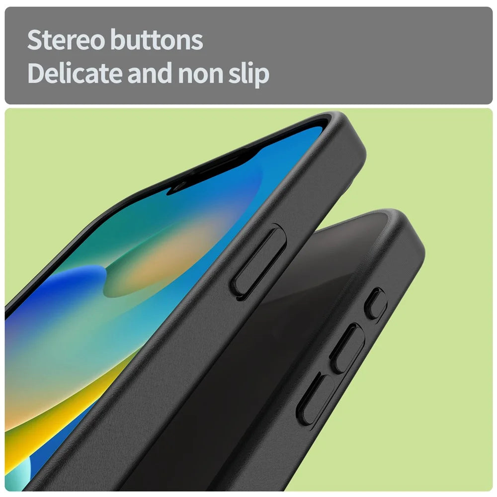 For iPhone 17e / 16e Case Skin Touch Matte Anti Drop TPU PC Phone Back Cover - Black - 5
