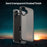 For iPhone 16 Case Skin Touch Matte Anti Drop TPU PC Phone Back Cover - Black - 3
