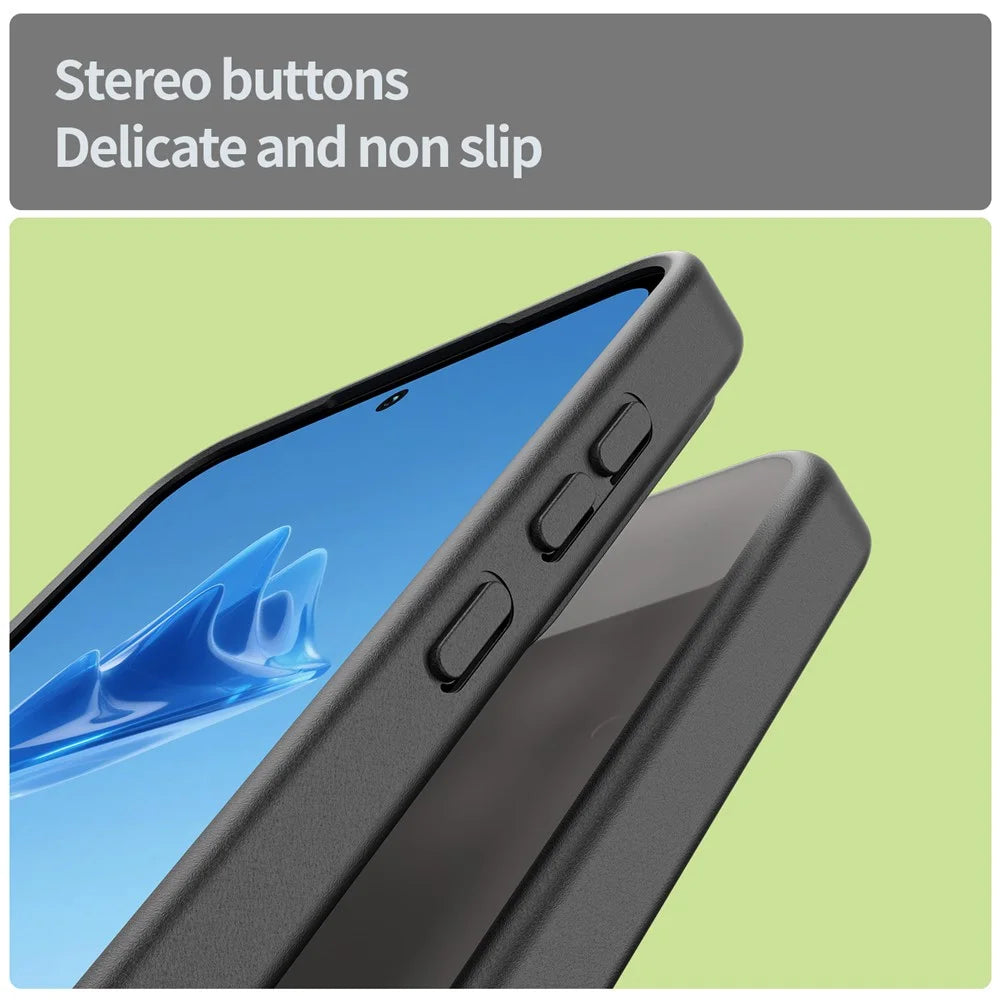 For Samsung Galaxy A55 5G Case Skin Touch Matte Anti Drop TPU PC Phone Back Cover - Black - 5