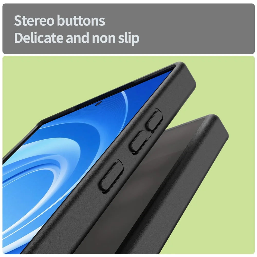 For Samsung Galaxy S24 Ultra Case Skin Touch Matte Anti Drop TPU PC Phone Back Cover - Black - 5