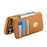 CASENEO For iPhone 17 Magnetic Case RFID Blocking Wallet Detachable Leather Phone Cover with Wristband - Brown - 7