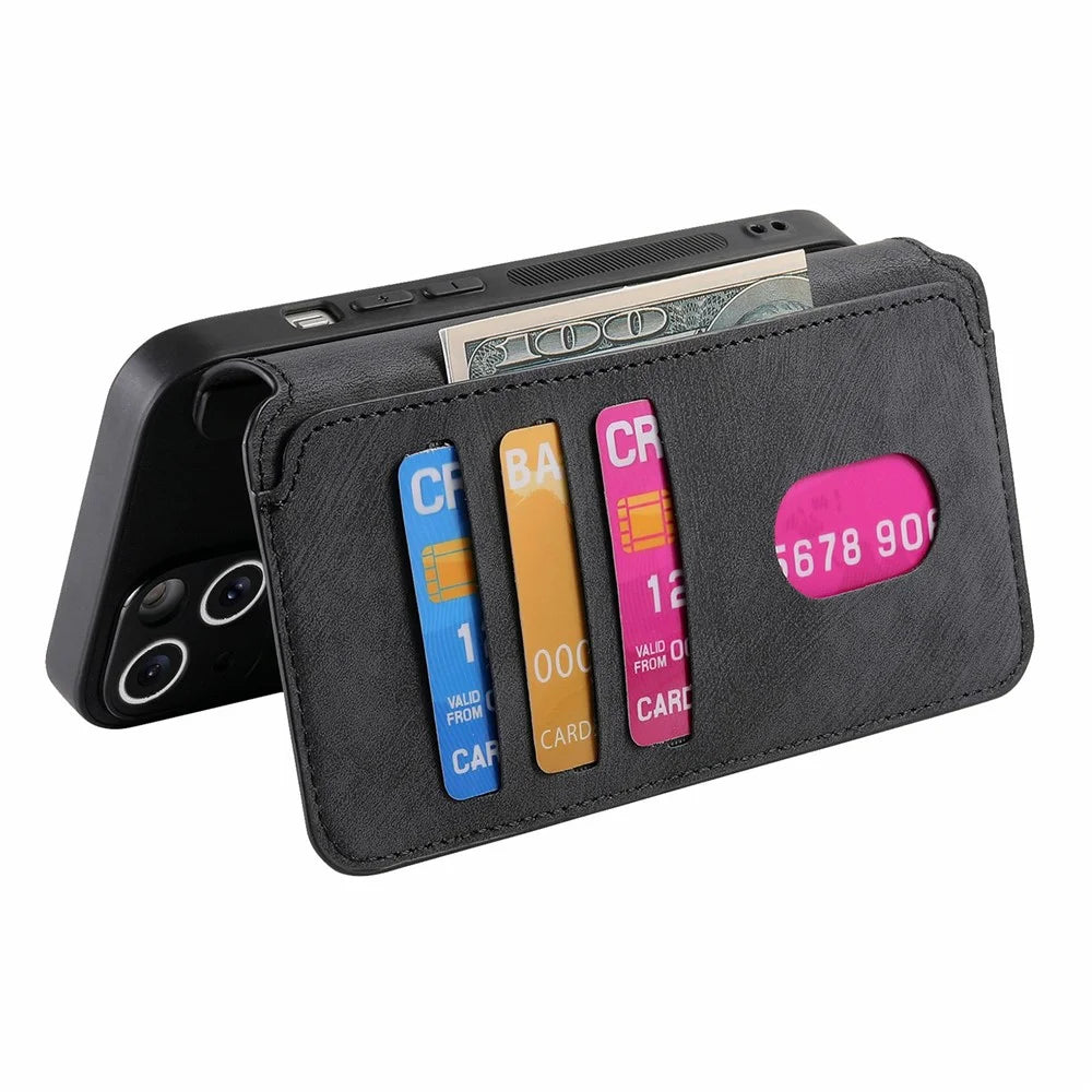 CASENEO MW-03 For iPhone 18 Pro / 17 Pro Case with Detachable Wallet Leather + TPU Phone Cover - Black - 4