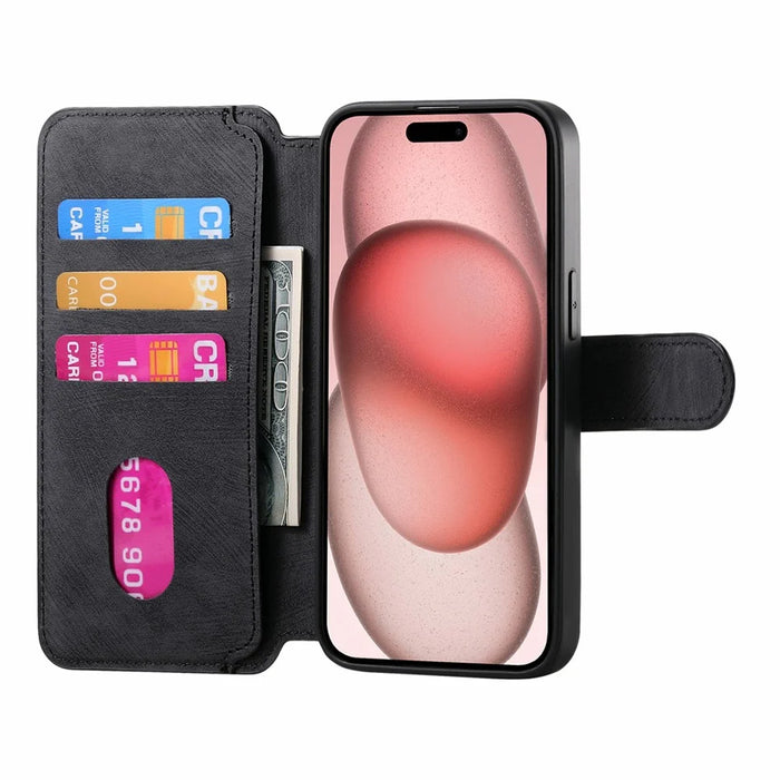 CASENEO MW-03 For iPhone Air Case with Detachable Wallet Leather + TPU Phone Cover - Black - 2