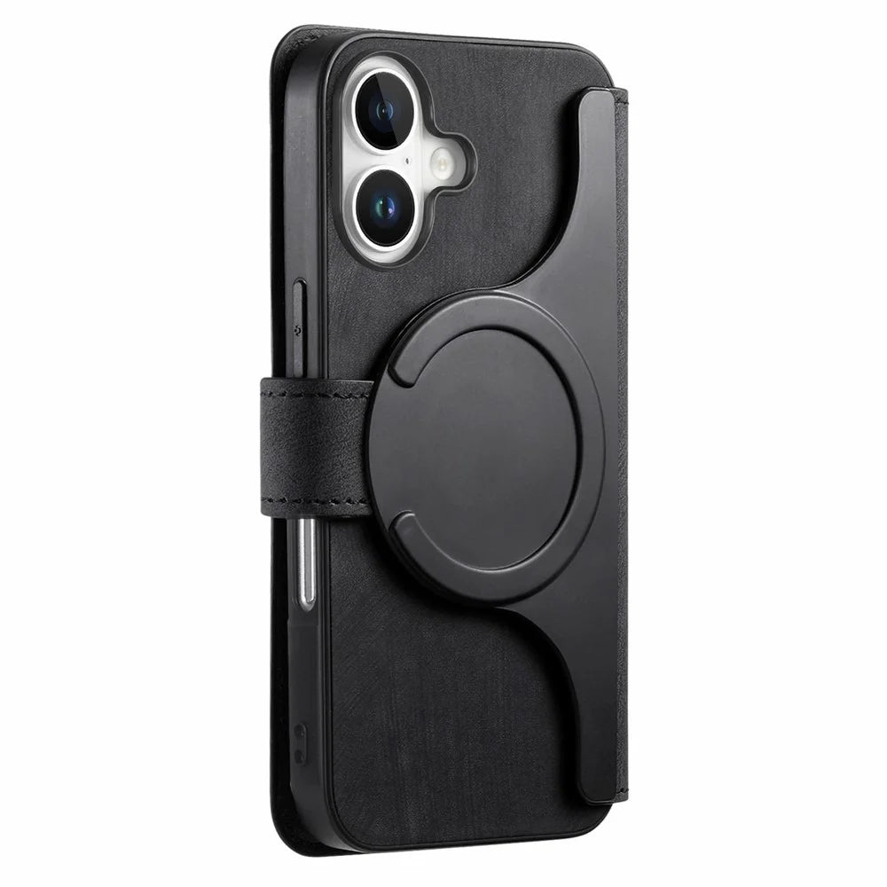 CASENEO MW-03 For iPhone 17 Case with Detachable Wallet Leather + TPU Phone Cover - Black - 6