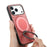 For iPhone 17 Pro Phone Case with Rotating Kickstand Stress Relief Retro Leather Back Cover - Pink - 7