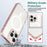 For iPhone 16 Pro Max Case Compatible with MagSafe PC + TPU Clear Phone Cover with Tempered Glass Screen Protector - Pink - 3