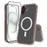 For iPhone 16 Plus Case Compatible with MagSafe PC + TPU Clear Phone Cover with Tempered Glass Screen Protector - Pink - 1