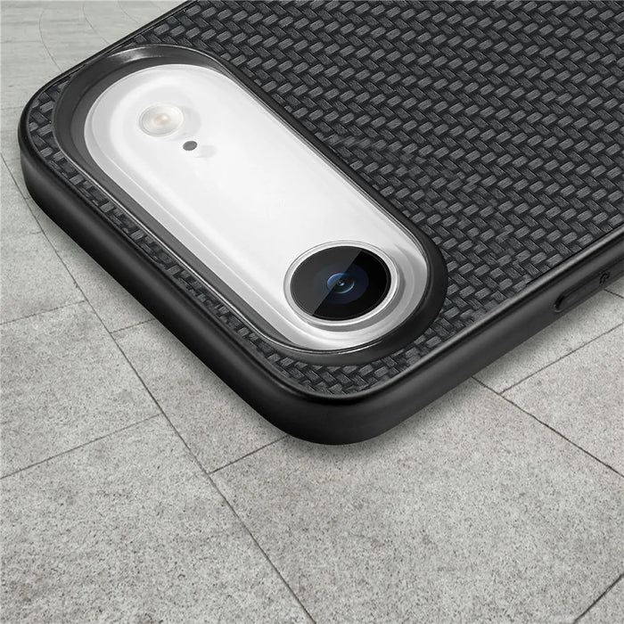 For iPhone Air Case Carbon Fiber Texture PU Leather + PC + TPU Phone Cover - Black - 5
