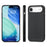 For iPhone Air Case Carbon Fiber Texture PU Leather + PC + TPU Phone Cover - Black - 6