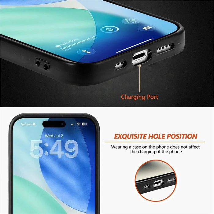 For iPhone 17 Pro Max Case Carbon Fiber Texture PU Leather + PC + TPU Phone Cover - Black - 3
