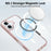 For iPhone 16 Case Compatible with MagSafe PC + TPU Clear Phone Cover with Tempered Glass Screen Protector - Pink - 2