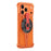 For iPhone 17 Pro Magnetic Case Aluminum Alloy Framless Phone Cover with Kickstand / Lens Protector - Orange - 2
