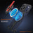 For iPhone 17 Pro Magnetic Case Aluminum Alloy Framless Phone Cover with Kickstand / Lens Protector - Orange - 4