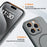 For iPhone 15 Pro Magnetic Case PC + TPU Phone Cover with Tempered Glass Screen Film - Dark Grey - 4