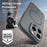 For iPhone 15 Pro Magnetic Case PC + TPU Phone Cover with Tempered Glass Screen Film - Dark Grey - 5