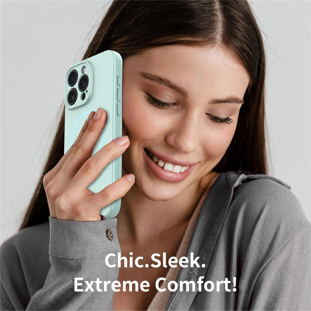 For iPhone 15 Pro Max Magnetic Case PC + TPU Phone Cover with Tempered Glass Screen Film - Blue - 7