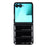 For Samsung Galaxy Z Flip7 5G Case Down Jacket PU Leather + PC Shockproof Phone Cover - Black - 1