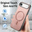 For iPhone Air Leather Back Case Compatible with MagSafe Skin-touch Phone Cover - Pink - 7