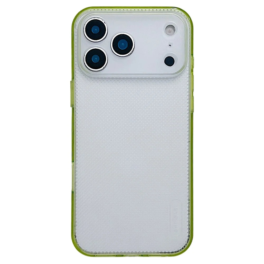 For iPhone 18 Pro / 17 Pro Case 3 in 1 Clear Shockproof TPU PC Phone Back Cover - Green - 1