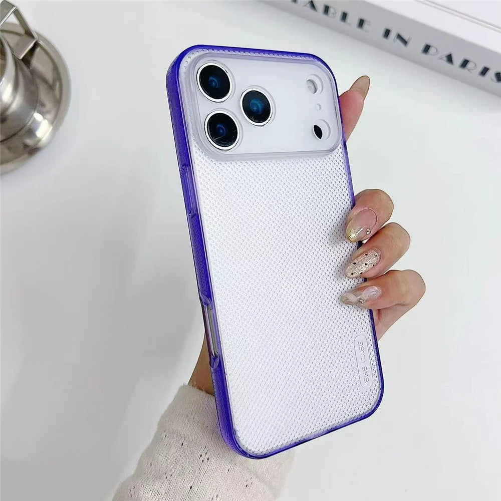 For iPhone 18 Pro / 17 Pro Case 3 in 1 Clear Shockproof TPU PC Phone Back Cover with Wrist Strap - Purple - 3