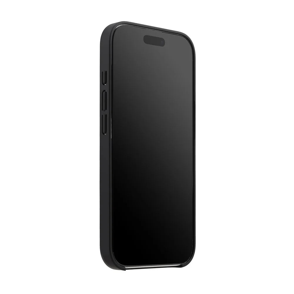 MELKCO For iPhone 17 Pro Max Case Compatible with MagSafe Ultra Thin Genuine Cow Leather + PC Phone Cover - Black - 2