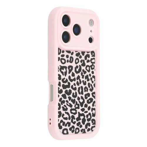 For iPhone 17 Pro Max Case Leopard Print TPU Shockproof Phone Cover - Pink - 1