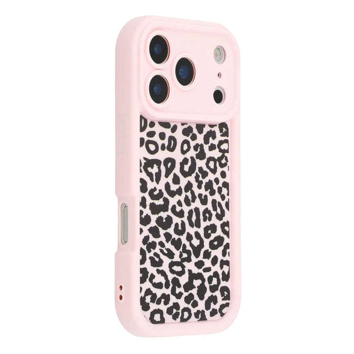 For iPhone 17 Pro Max Case Leopard Print TPU Shockproof Phone Cover - Pink - 1