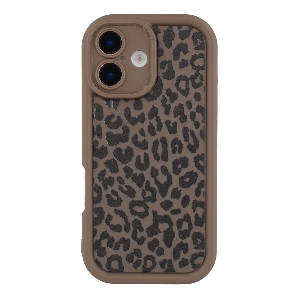 For iPhone 17 Case Leopard Print TPU Shockproof Phone Cover - Coffee - 3