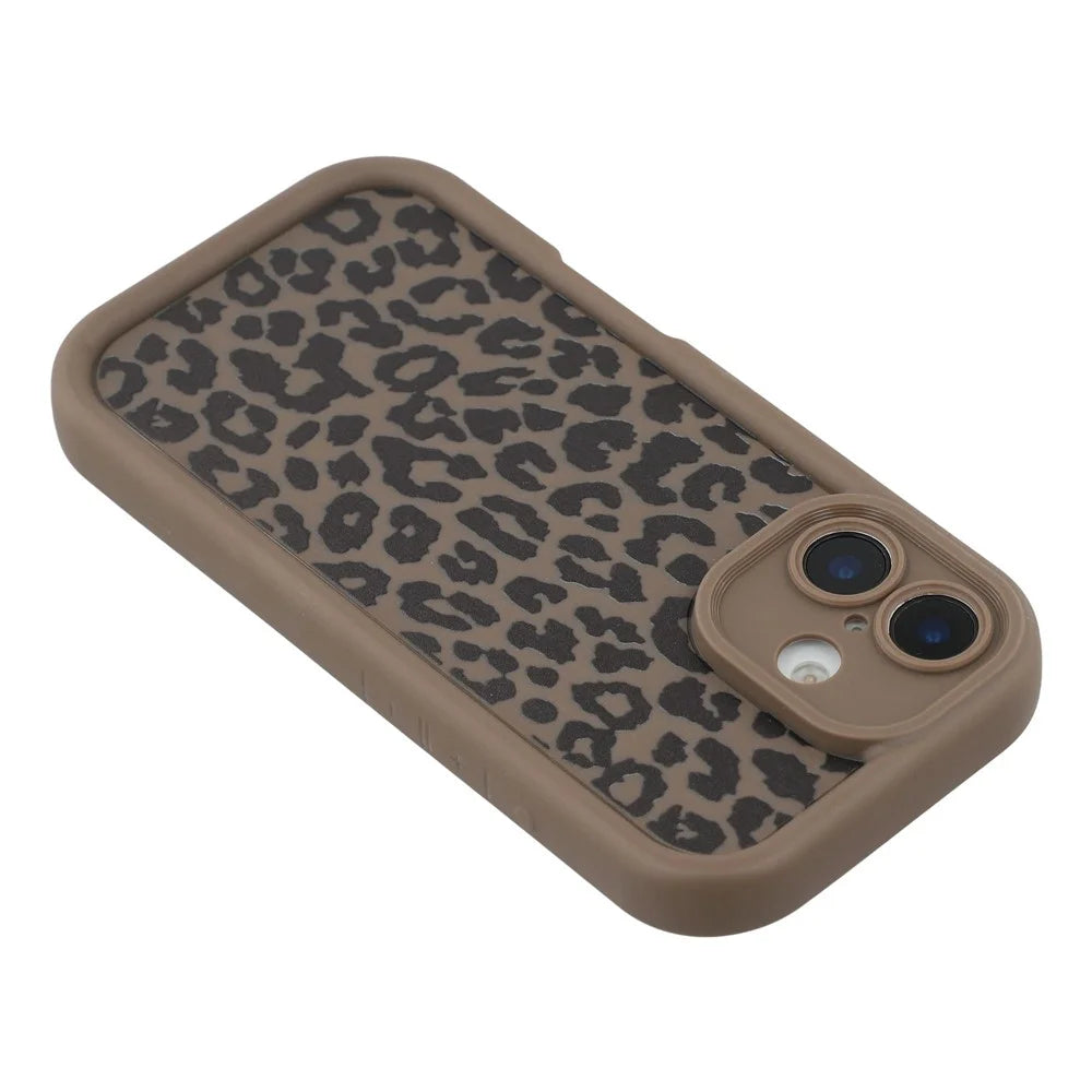 For iPhone 17 Case Leopard Print TPU Shockproof Phone Cover - Coffee - 5