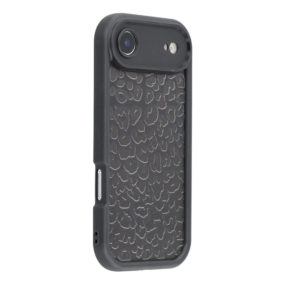 For iPhone Air Case Leopard Print TPU Shockproof Phone Cover - Black - 1