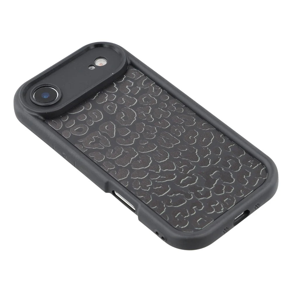For iPhone Air Case Leopard Print TPU Shockproof Phone Cover - Black - 4