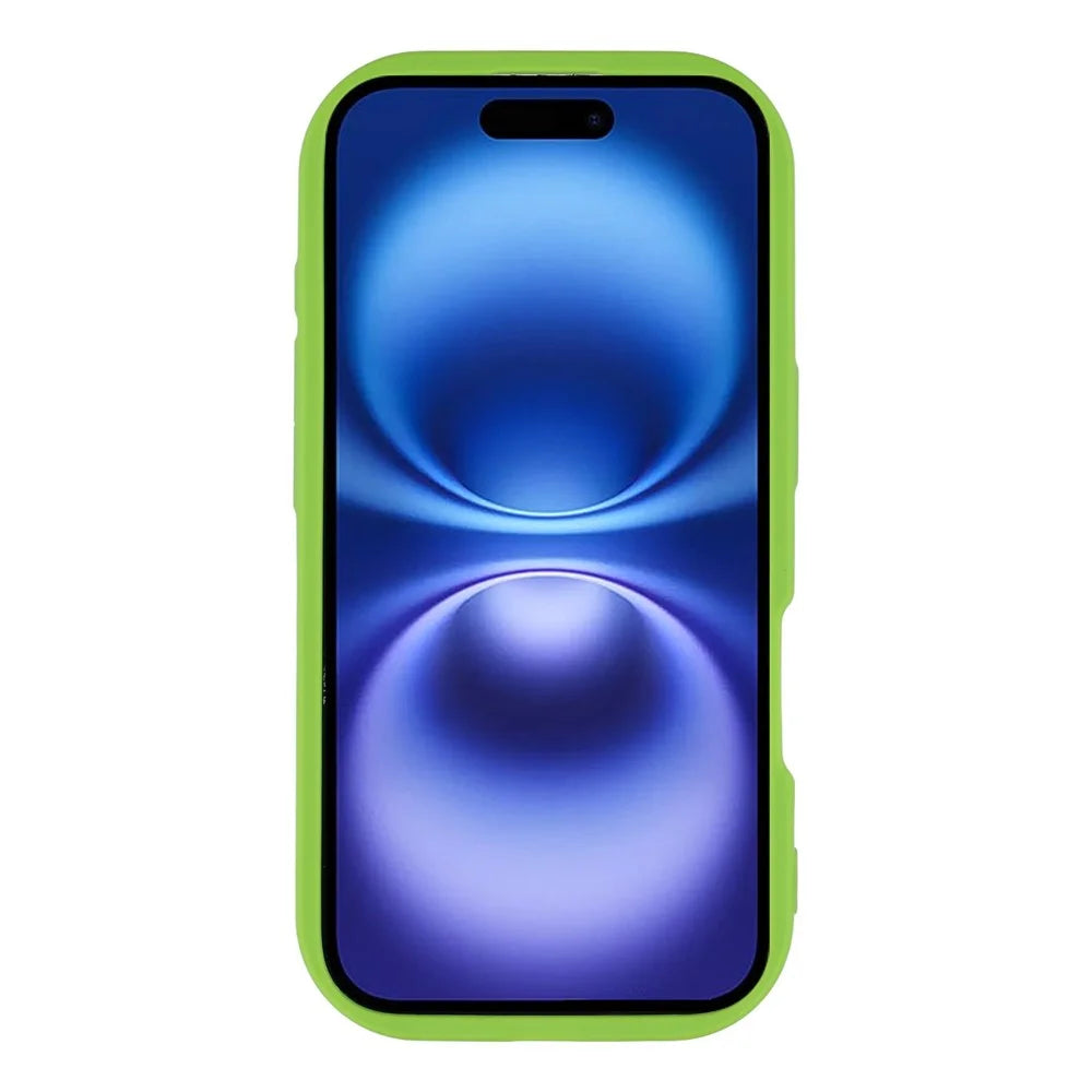 For iPhone 16 Case Leopard Print TPU Shockproof Phone Cover - Green - 2