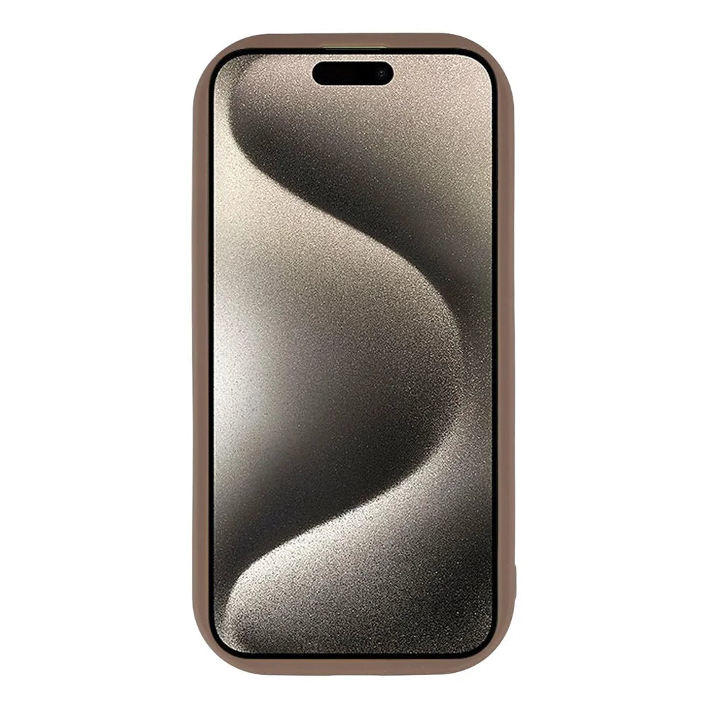 For iPhone 15 Case Leopard Print TPU Shockproof Phone Cover - Coffee - 2