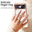For Samsung Galaxy Z Flip3 5G Ring Kickstand Electroplating PU Leather Coated PC Case Imprinted Rhombus Grid Pattern Folding Phone Cover - White - 4