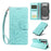 For Samsung Galaxy S26 Ultra Case RFID Blocking Imprinted Dog Pattern PU Leather Phone Cover with Wrist Strap - Green - 2