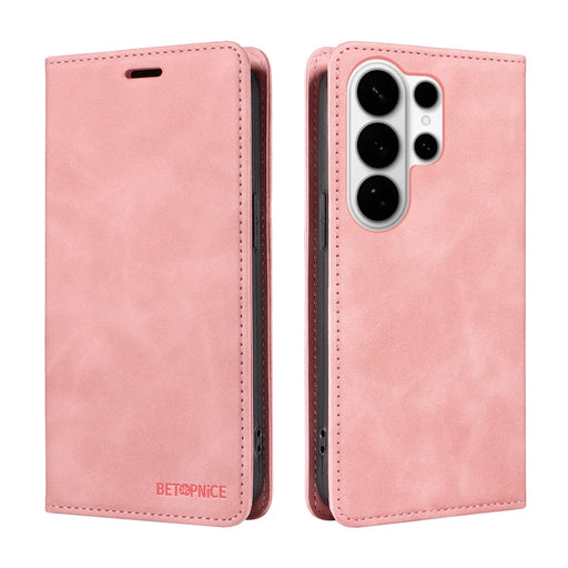 BETOPNICE For Samsung Galaxy S26 Ultra Case  Magnetic Closure RFID Blocking Wallet Stand Leather Phone Cover - Pink - 2