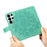 For Samsung Galaxy S26 Ultra Case Floral Pattern PU Leather Wallet Stand Phone Cover - Green - 2