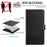 For Samsung Galaxy S26 Ultra Case Imprinted Honeycomb RFID Blocking Leather Phone Cover with Strap - Black - 6